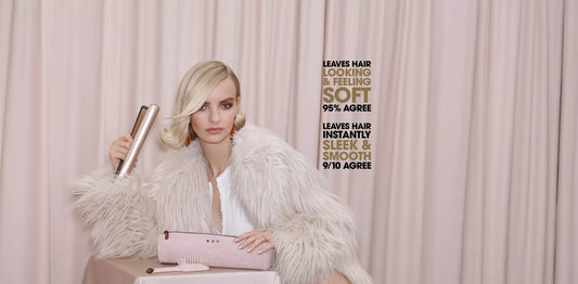 New GHD Gold Hair Straightener Festive Gift Set In Cashmere Beige