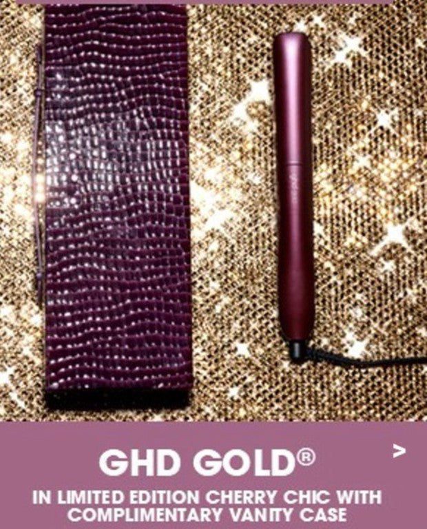 GHD GOLD HAIR STRAIGHTENER (26MM PLATE) IN CHERRY